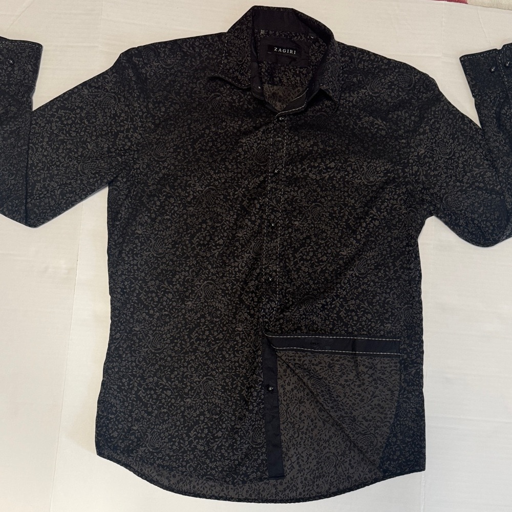 Zagiri Black Paisley Men's Casual Shirt